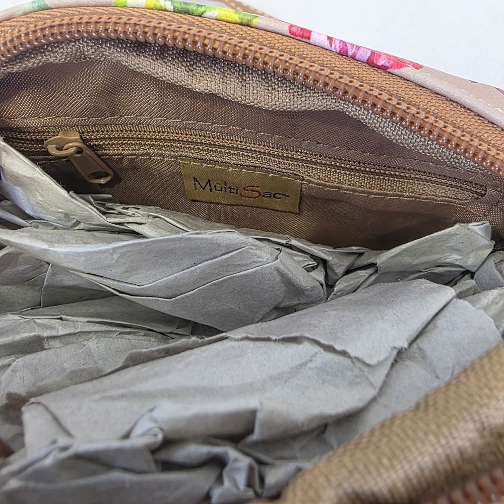 NEW MultiSac Crossbody Purse Spring Floral Butterfly Tan Everest Mini Crossbody - Picture 8 of 9